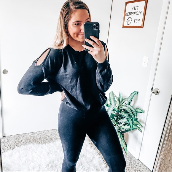 attention Sweaters - 3 for $35 Attention black cold shoulder sweater